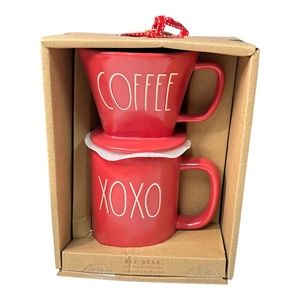 Rae Dunn "COFFEE" Drip & "XOXO" Mug Set